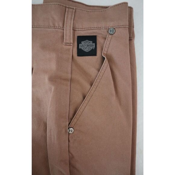 Harley-Davidson 96003-23VM Men's Sz 40x34 Tan Unique Appearance Woven Work Pants - Picture 6 of 13